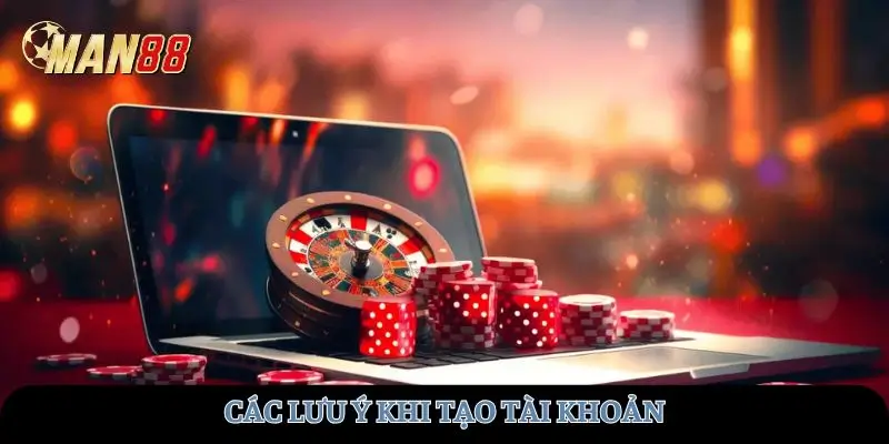 Các lưu ý khi tạo tài khoản